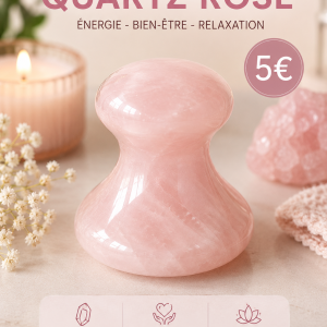 Champignon massage quartz rose