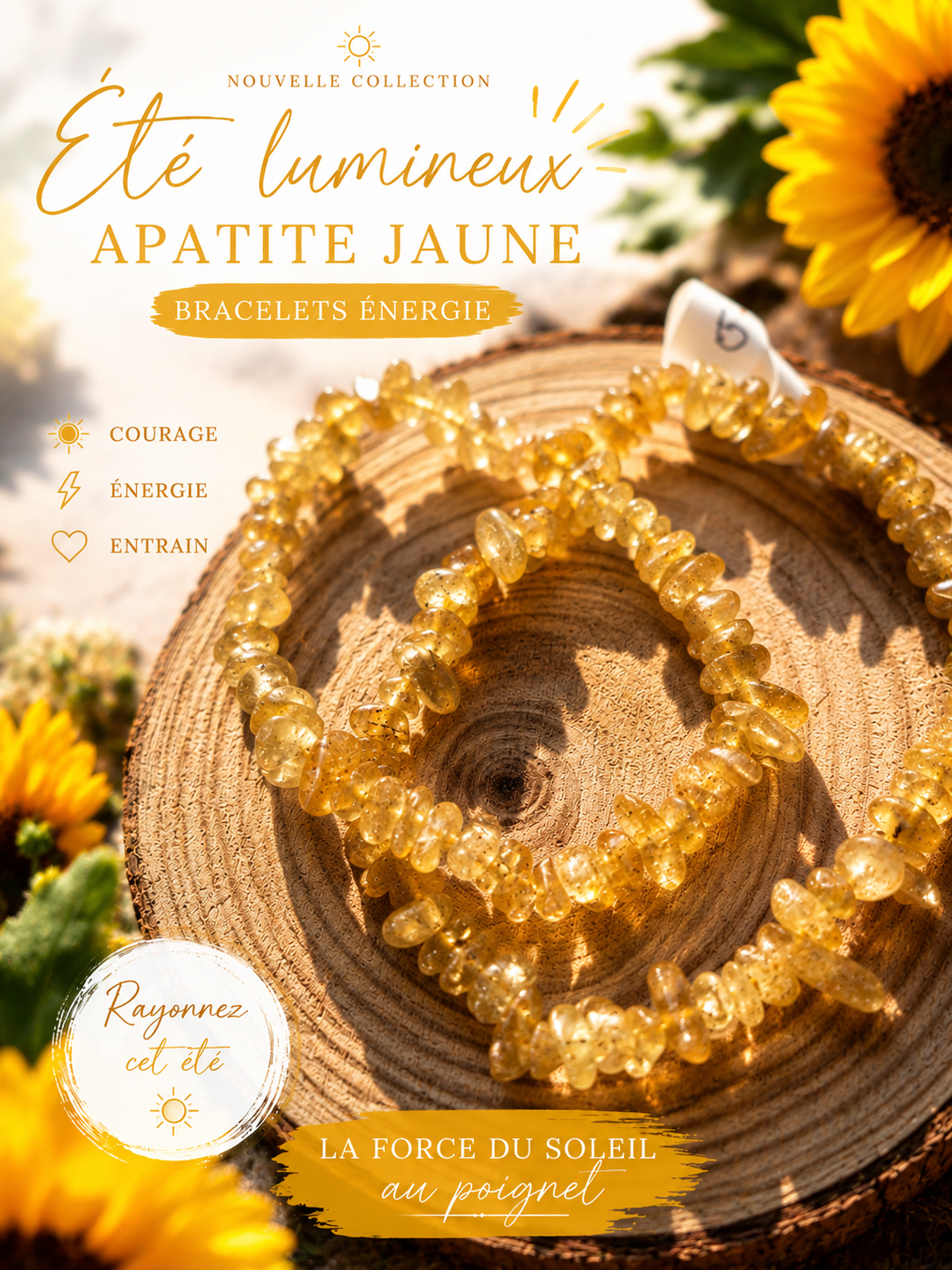 ✨ Bracelet Baroque en Apatite Jaune ✨